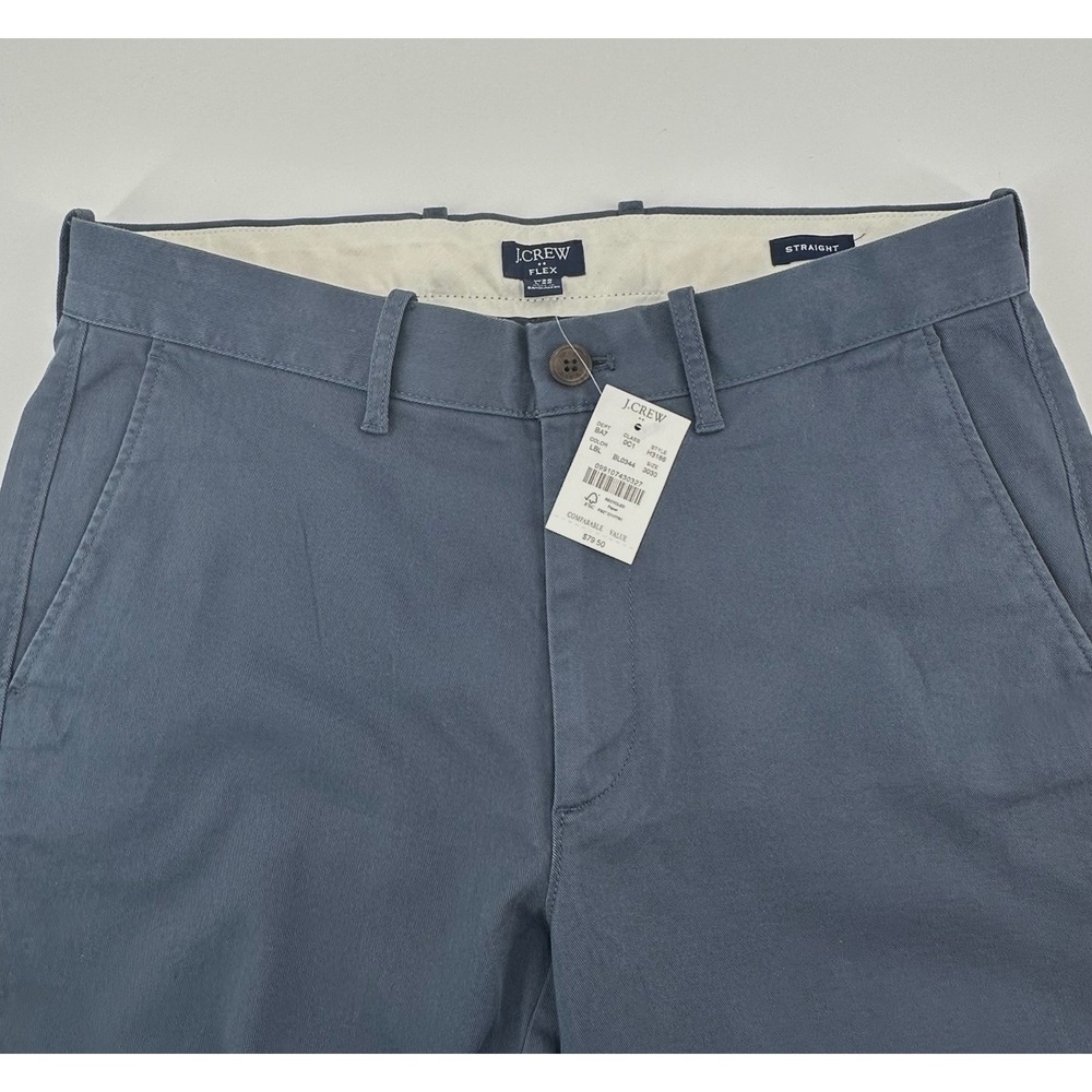 NEW J.Crew Flex Straight Chino Pants Mens 30x30 Blue - Picture 8 of 14